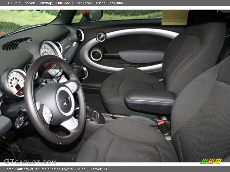 Chili Red / Checkered Carbon Black/Black 2010 Mini Cooper S Hardtop