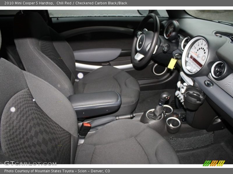 Chili Red / Checkered Carbon Black/Black 2010 Mini Cooper S Hardtop