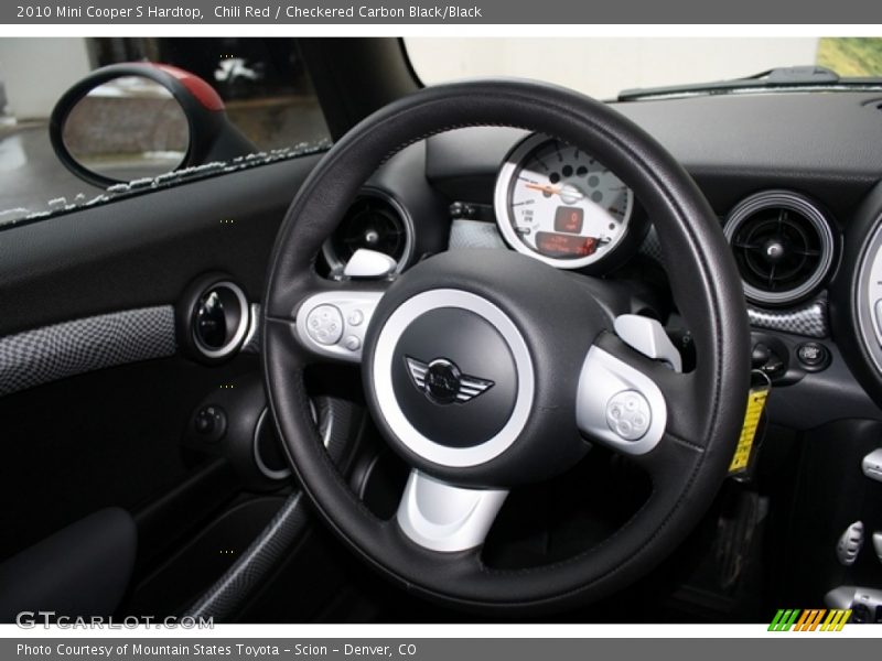 Chili Red / Checkered Carbon Black/Black 2010 Mini Cooper S Hardtop