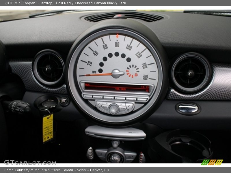 Chili Red / Checkered Carbon Black/Black 2010 Mini Cooper S Hardtop