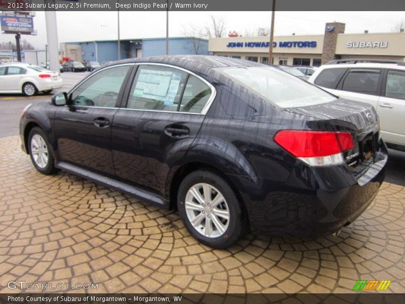 Deep Indigo Pearl / Warm Ivory 2012 Subaru Legacy 2.5i Premium