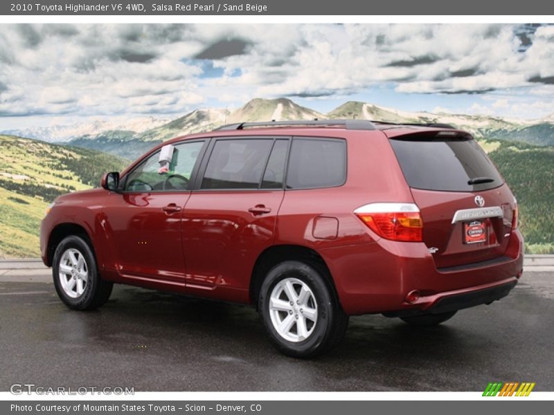 Salsa Red Pearl / Sand Beige 2010 Toyota Highlander V6 4WD
