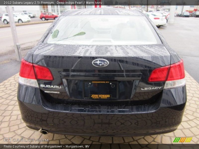 Deep Indigo Pearl / Warm Ivory 2012 Subaru Legacy 2.5i Premium