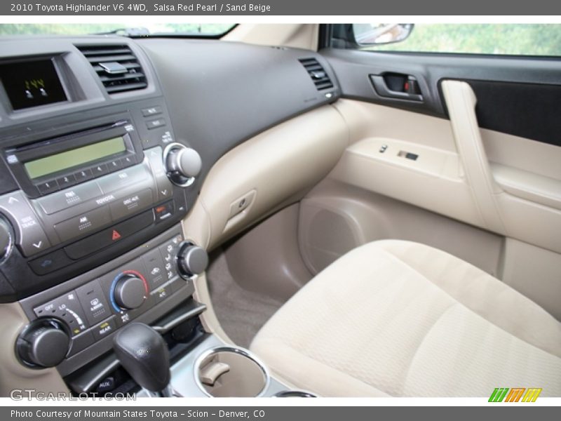 Salsa Red Pearl / Sand Beige 2010 Toyota Highlander V6 4WD