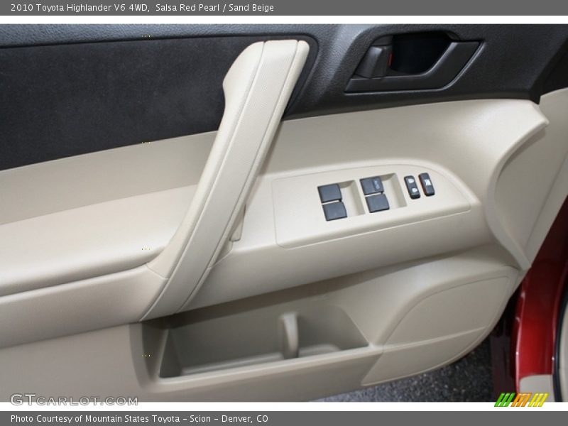 Salsa Red Pearl / Sand Beige 2010 Toyota Highlander V6 4WD