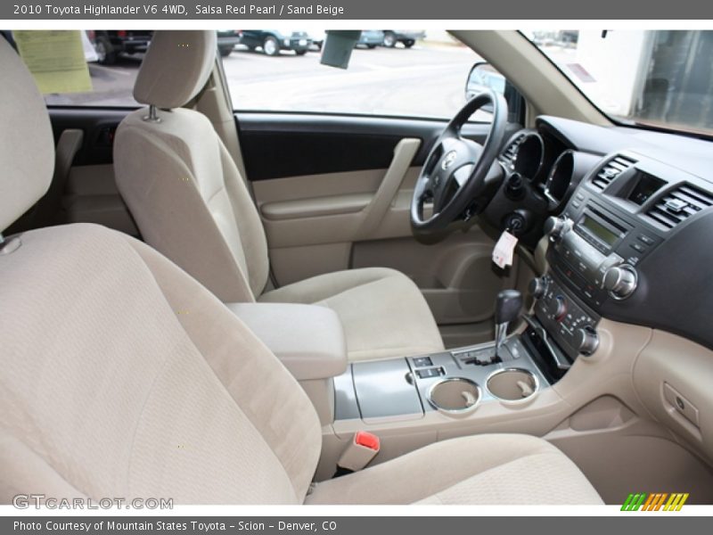 Salsa Red Pearl / Sand Beige 2010 Toyota Highlander V6 4WD