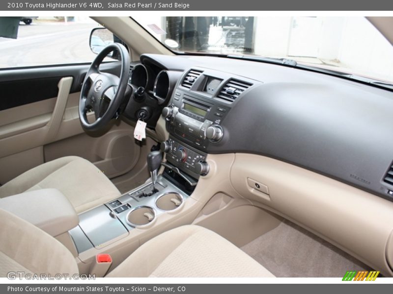 Salsa Red Pearl / Sand Beige 2010 Toyota Highlander V6 4WD