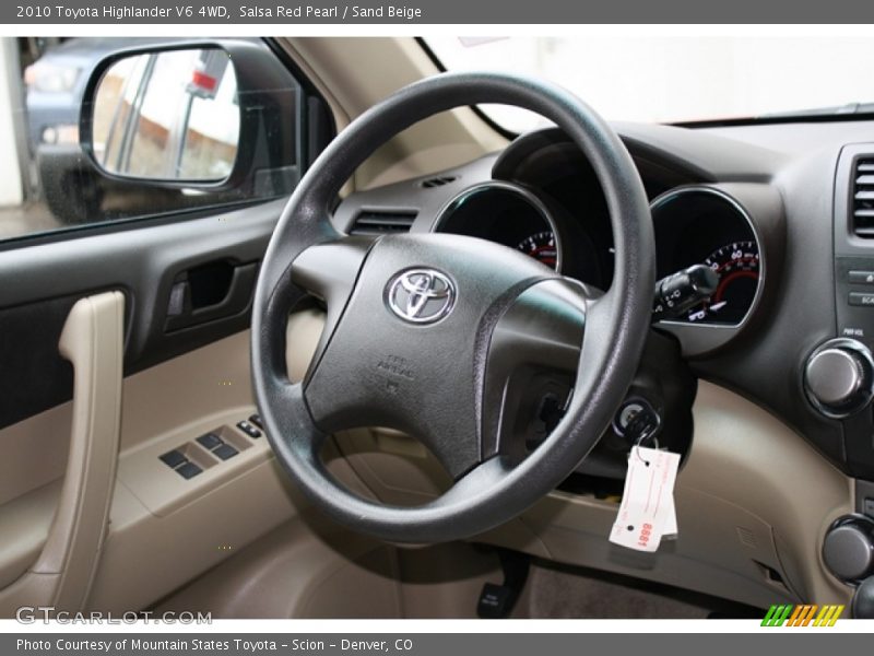 Salsa Red Pearl / Sand Beige 2010 Toyota Highlander V6 4WD