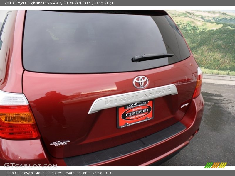 Salsa Red Pearl / Sand Beige 2010 Toyota Highlander V6 4WD