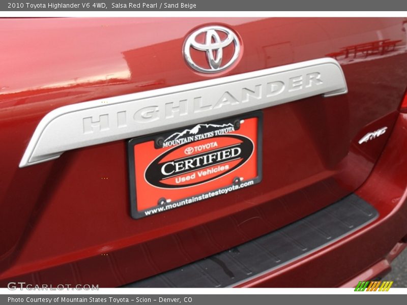 Salsa Red Pearl / Sand Beige 2010 Toyota Highlander V6 4WD
