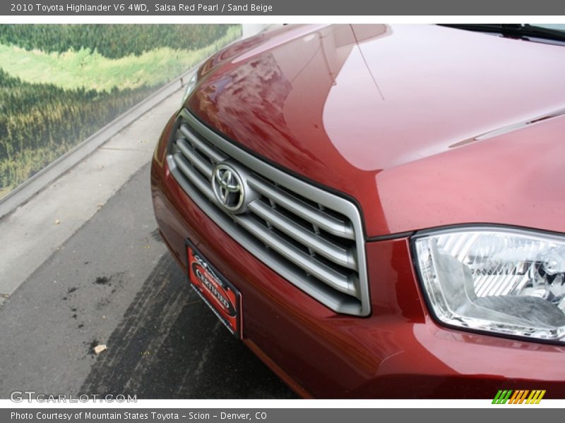 Salsa Red Pearl / Sand Beige 2010 Toyota Highlander V6 4WD