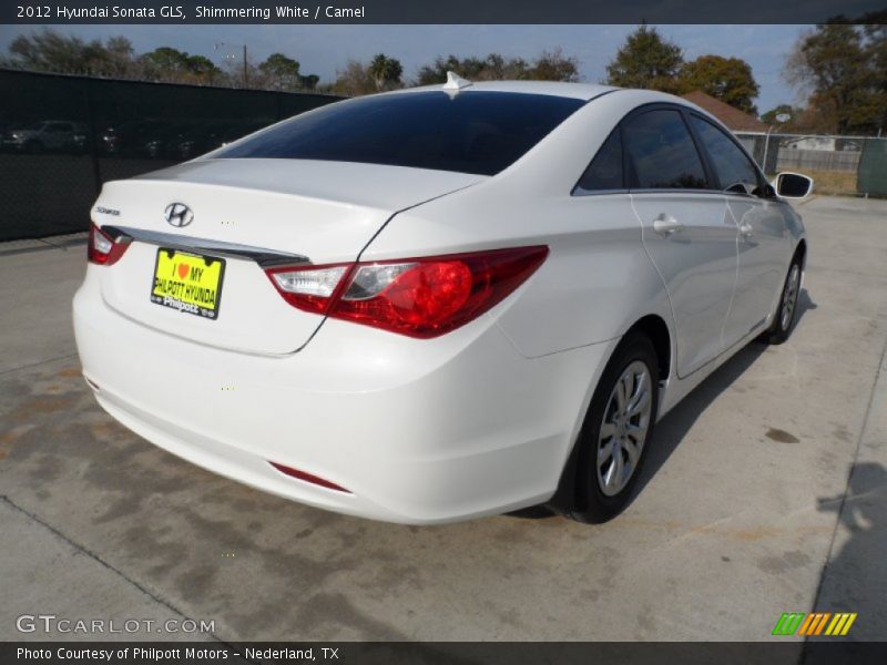 Shimmering White / Camel 2012 Hyundai Sonata GLS