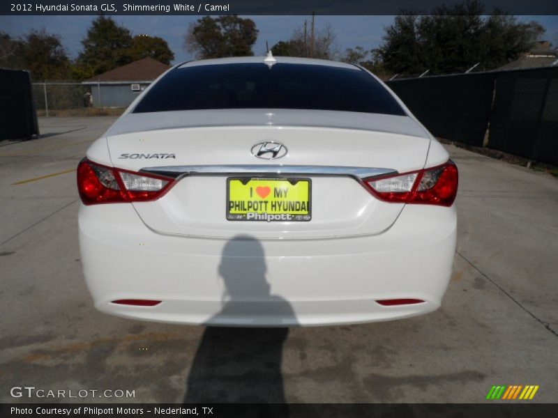 Shimmering White / Camel 2012 Hyundai Sonata GLS