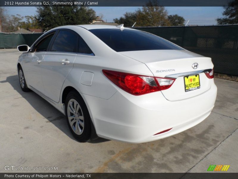 Shimmering White / Camel 2012 Hyundai Sonata GLS