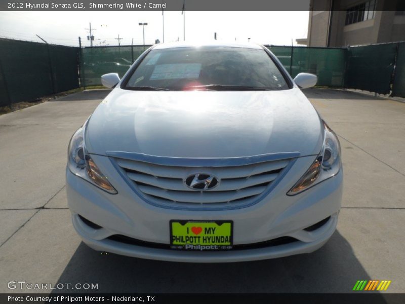 Shimmering White / Camel 2012 Hyundai Sonata GLS