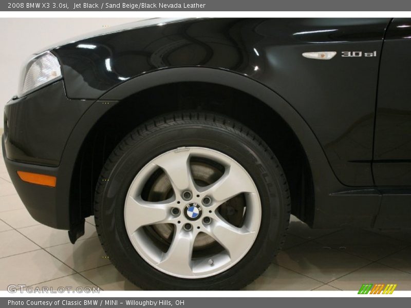 Jet Black / Sand Beige/Black Nevada Leather 2008 BMW X3 3.0si