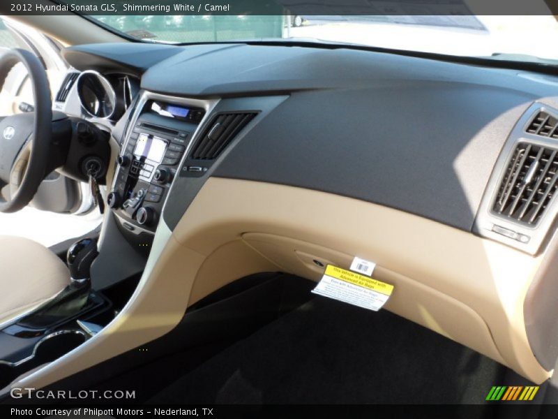 Shimmering White / Camel 2012 Hyundai Sonata GLS