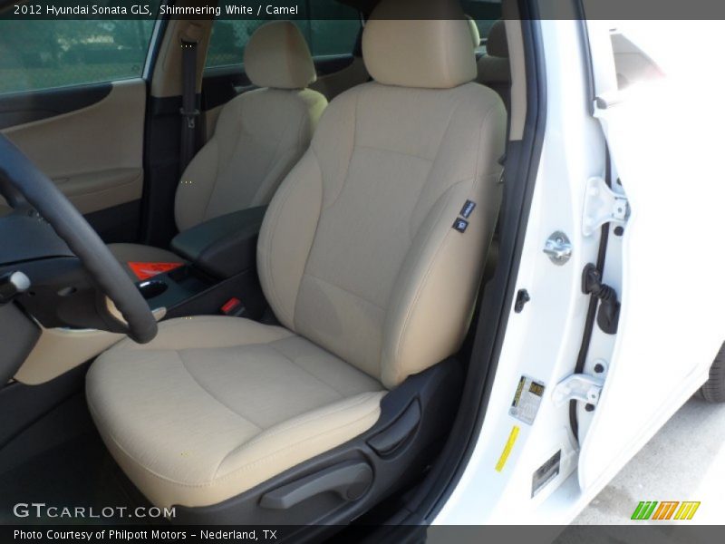 Shimmering White / Camel 2012 Hyundai Sonata GLS