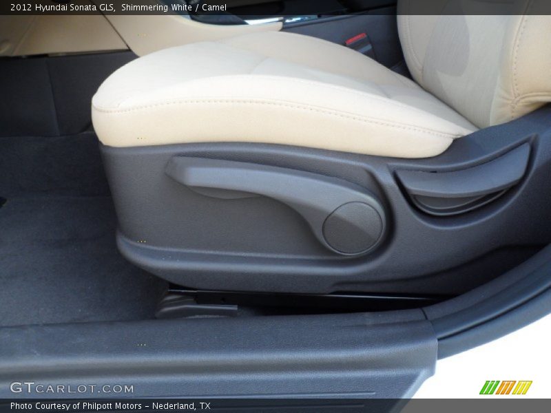 Shimmering White / Camel 2012 Hyundai Sonata GLS