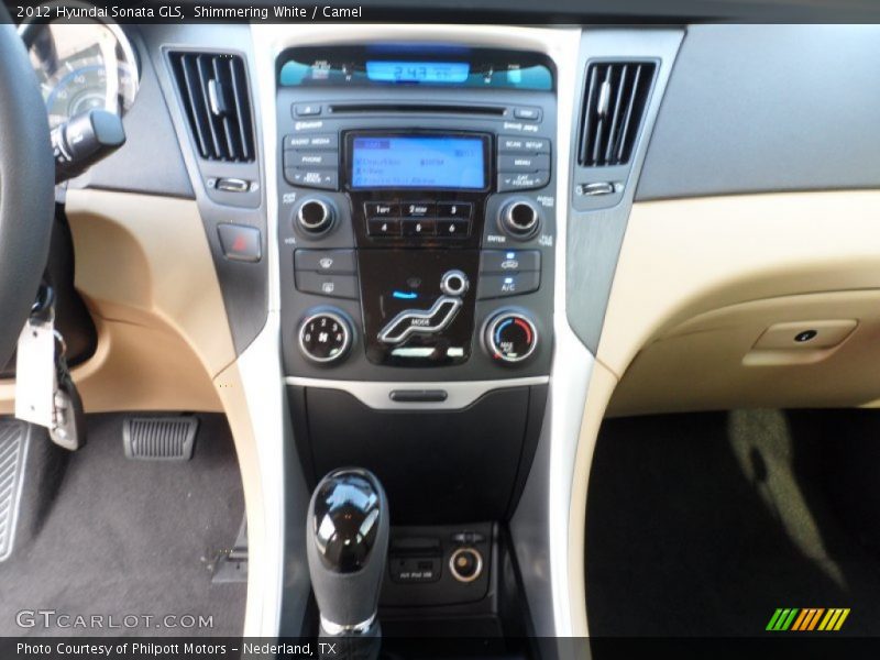 Shimmering White / Camel 2012 Hyundai Sonata GLS