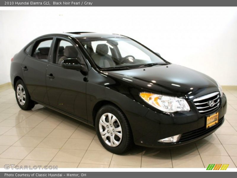 Black Noir Pearl / Gray 2010 Hyundai Elantra GLS