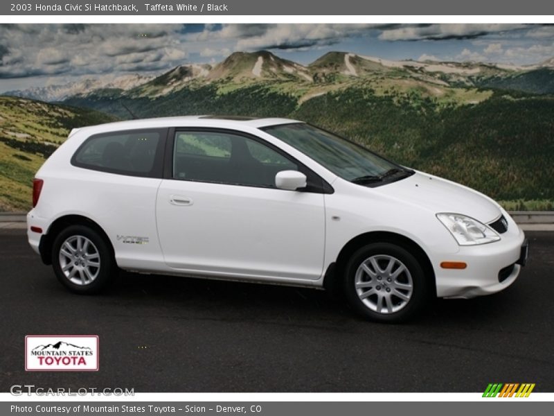 Taffeta White / Black 2003 Honda Civic Si Hatchback