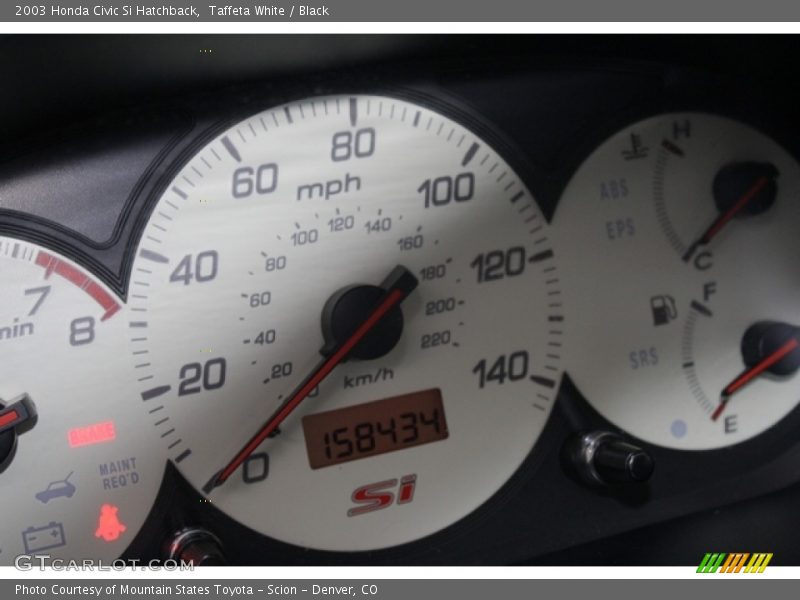 Taffeta White / Black 2003 Honda Civic Si Hatchback