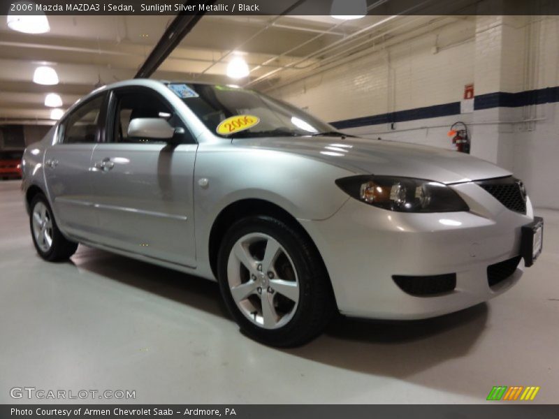 Sunlight Silver Metallic / Black 2006 Mazda MAZDA3 i Sedan