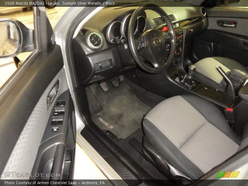 Sunlight Silver Metallic / Black 2006 Mazda MAZDA3 i Sedan