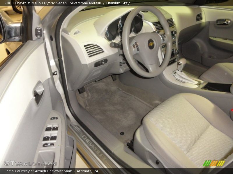 Silverstone Metallic / Titanium Gray 2008 Chevrolet Malibu Hybrid Sedan