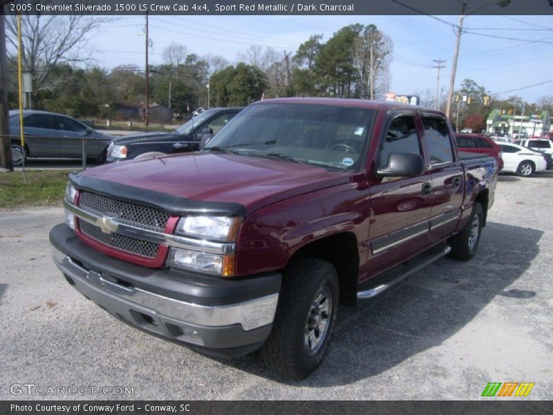 Sport Red Metallic / Dark Charcoal 2005 Chevrolet Silverado 1500 LS Crew Cab 4x4