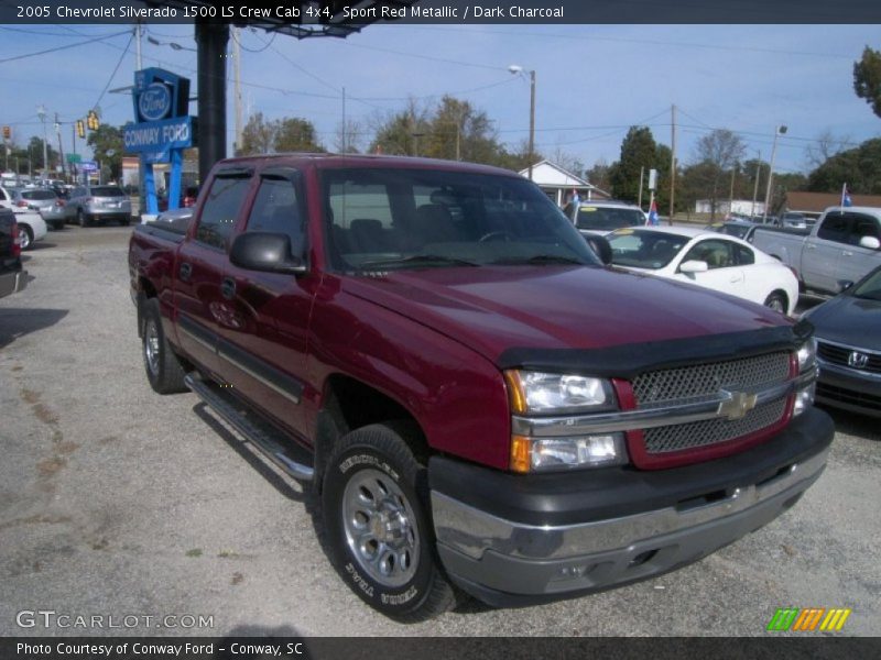 Sport Red Metallic / Dark Charcoal 2005 Chevrolet Silverado 1500 LS Crew Cab 4x4