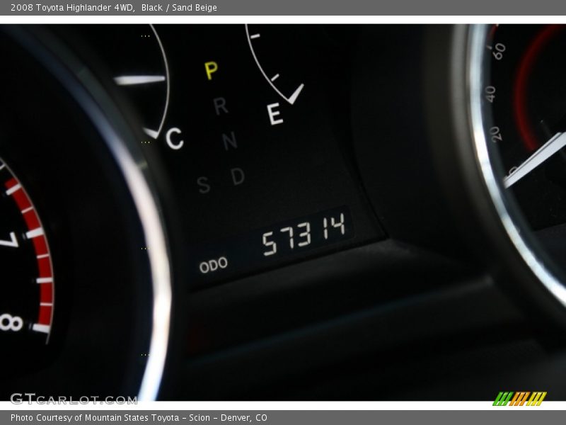 Black / Sand Beige 2008 Toyota Highlander 4WD
