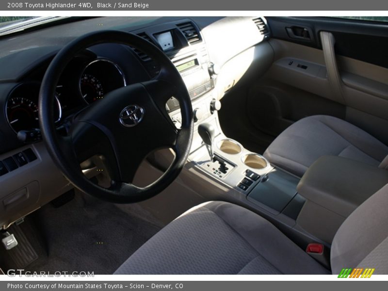 Black / Sand Beige 2008 Toyota Highlander 4WD