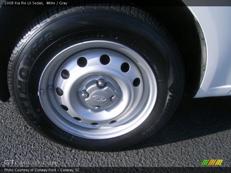 White / Gray 2008 Kia Rio LX Sedan