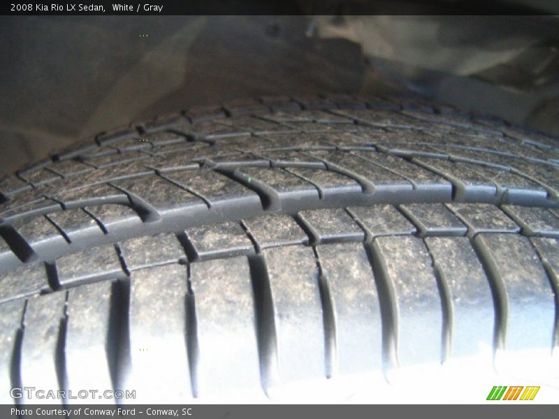 White / Gray 2008 Kia Rio LX Sedan