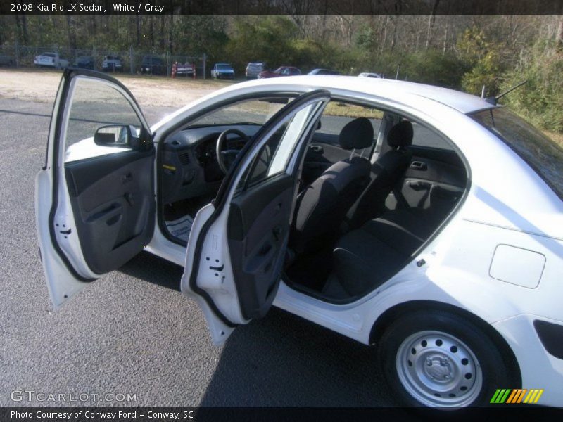 White / Gray 2008 Kia Rio LX Sedan