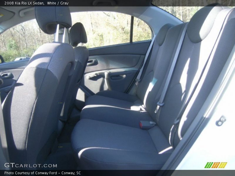 White / Gray 2008 Kia Rio LX Sedan