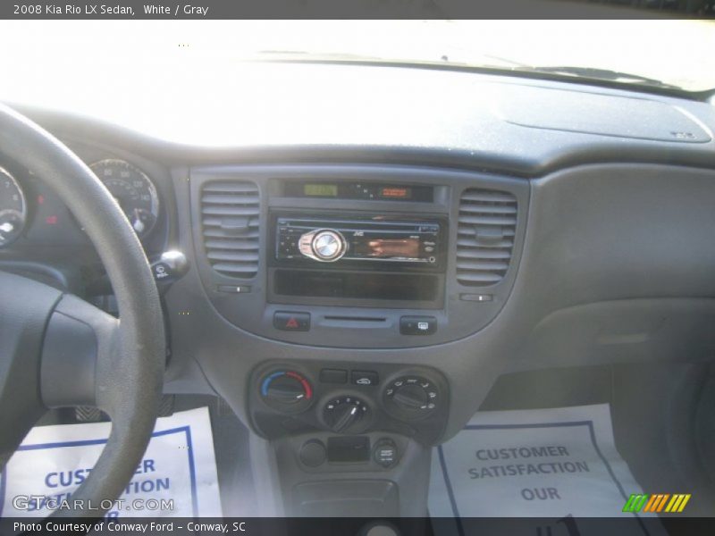 White / Gray 2008 Kia Rio LX Sedan