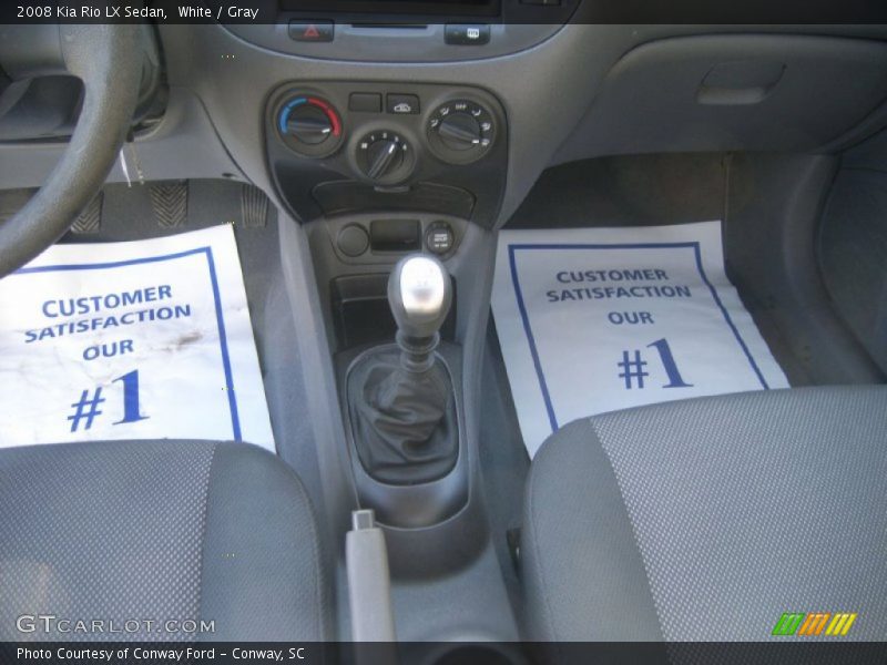 White / Gray 2008 Kia Rio LX Sedan