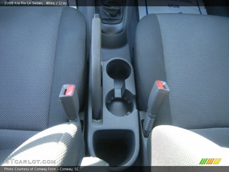 White / Gray 2008 Kia Rio LX Sedan