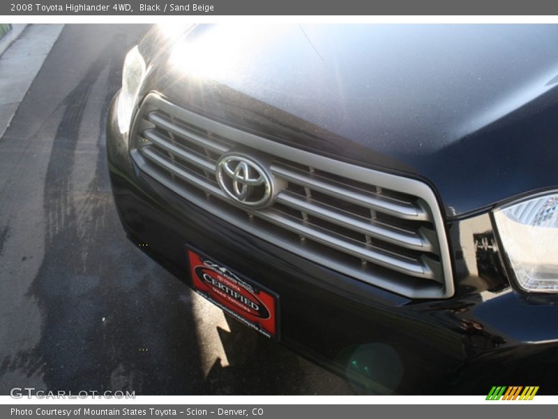 Black / Sand Beige 2008 Toyota Highlander 4WD