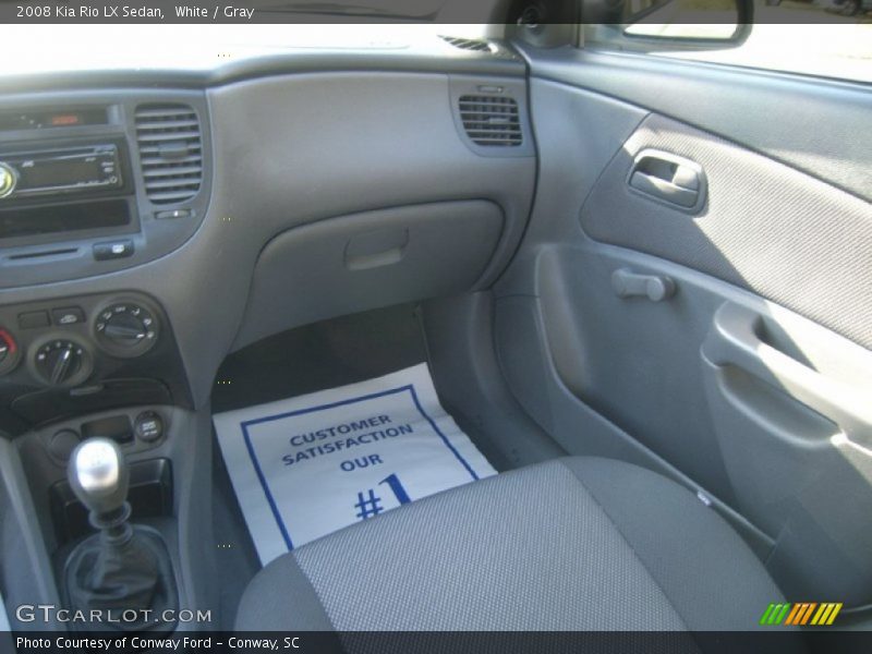 White / Gray 2008 Kia Rio LX Sedan