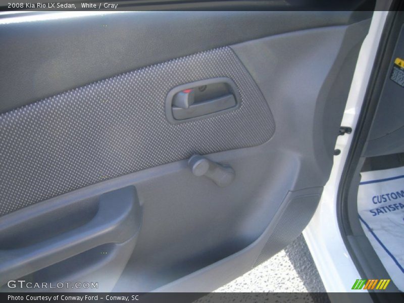 White / Gray 2008 Kia Rio LX Sedan