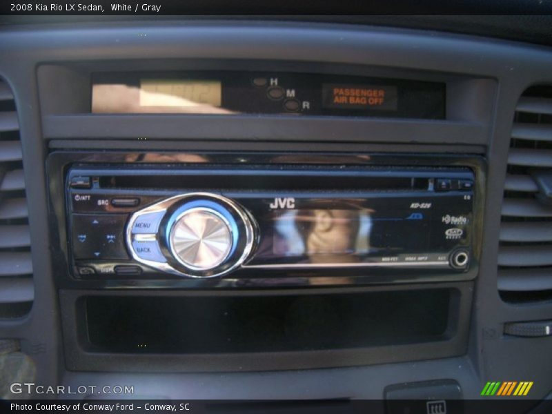 White / Gray 2008 Kia Rio LX Sedan