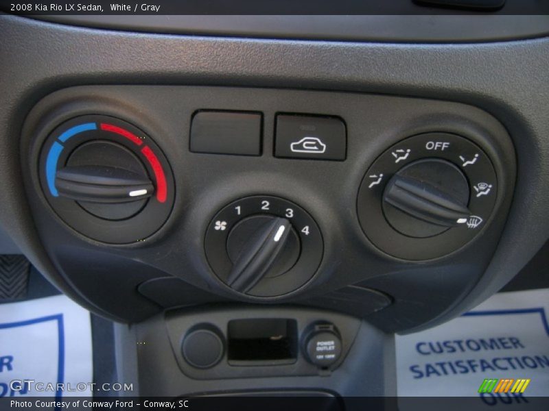 White / Gray 2008 Kia Rio LX Sedan