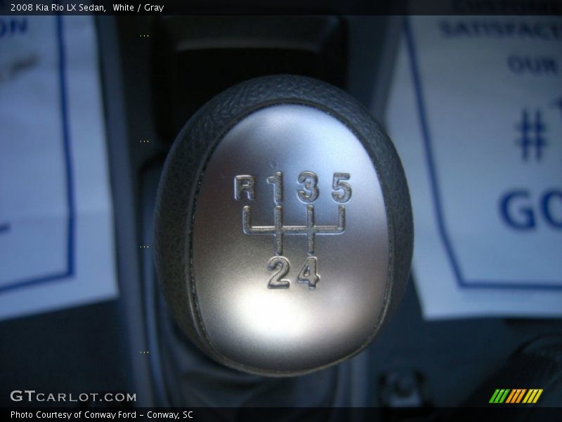 White / Gray 2008 Kia Rio LX Sedan