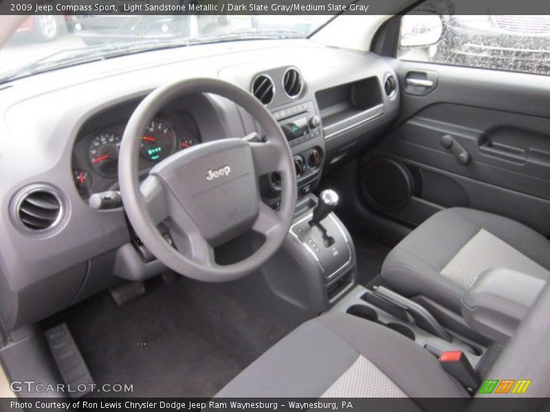 Light Sandstone Metallic / Dark Slate Gray/Medium Slate Gray 2009 Jeep Compass Sport