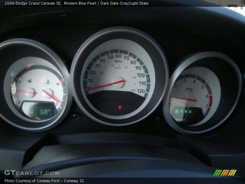 Modern Blue Pearl / Dark Slate Gray/Light Shale 2009 Dodge Grand Caravan SE