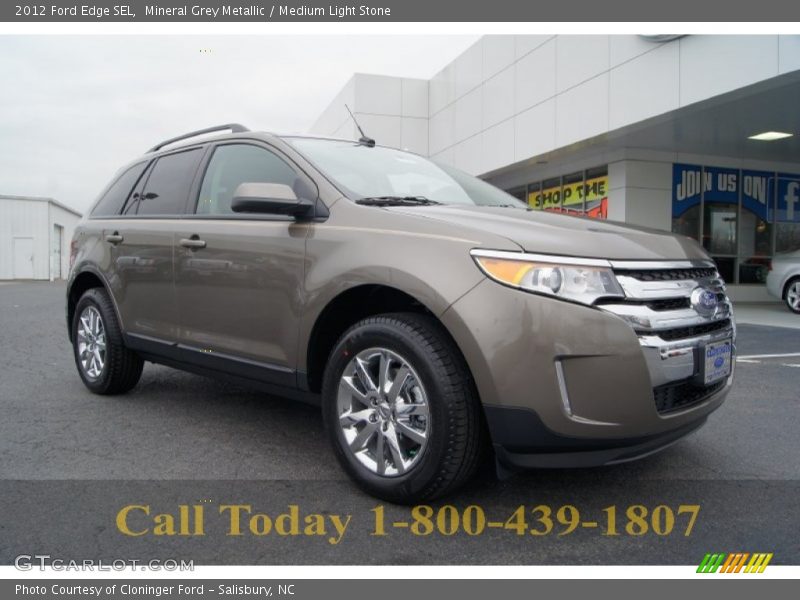 Mineral Grey Metallic / Medium Light Stone 2012 Ford Edge SEL